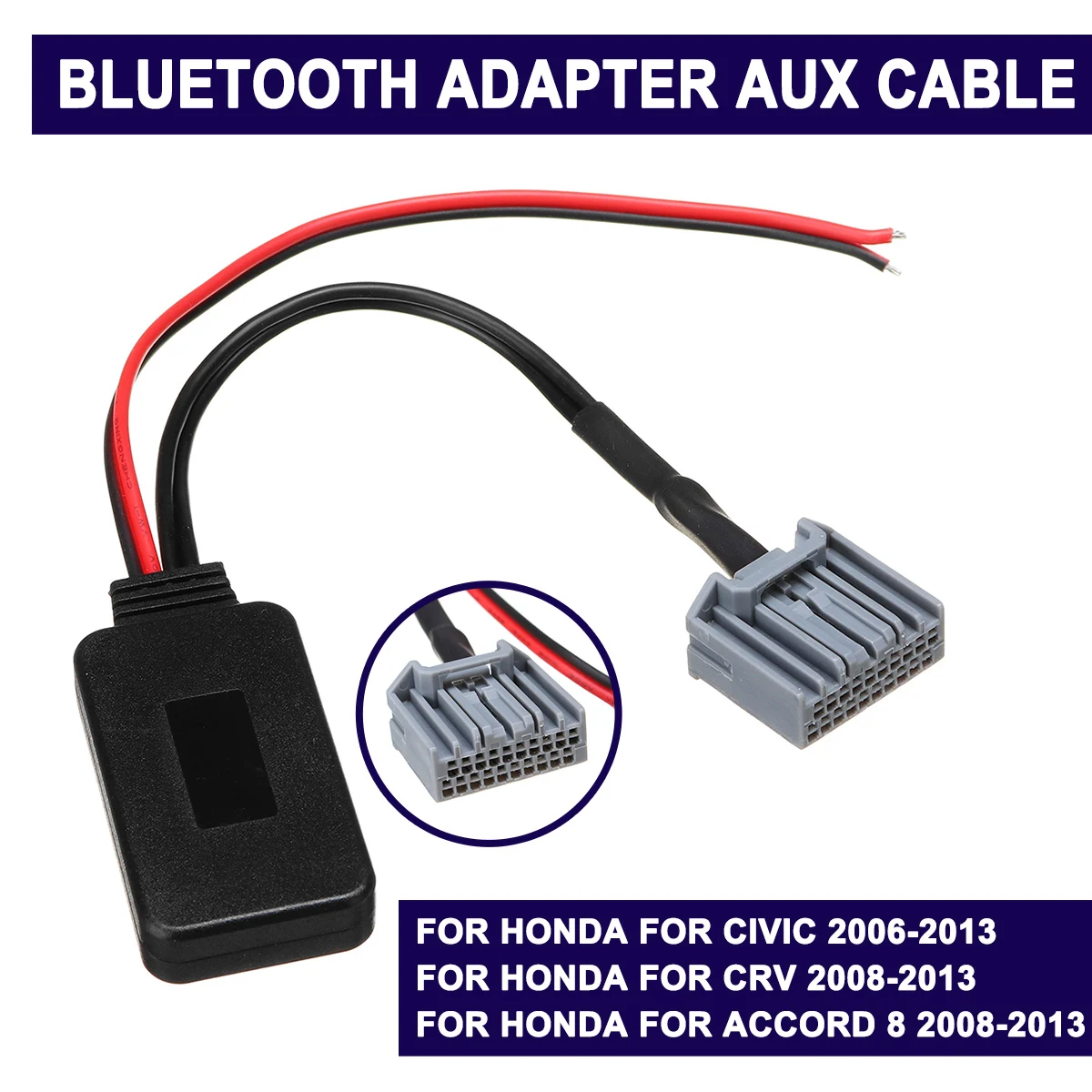 Wireless For Bluetooth 4.0 Adapter Aux Cable For Honda For Civic 20062013 For Crv For Accord