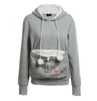 

Women's autumn and winter kangaroo big pocket pet hooded hoodies dog cat hoodies