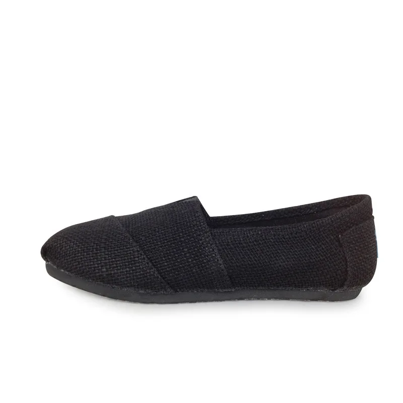 

Western Style Canvas Shoes Foot Covering Slip-on Couples Solid Color Loafers Flat Mary Hemp Cloth Shoes Tt&Mm Cloth Shoes