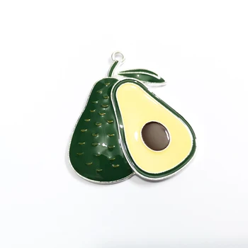 

Newest Wholesale 44mm*42mm 10pcs/lot All Enamel Avocado /Fruit All Enamel Pendants For Fashion Jewelry/Necklace Making