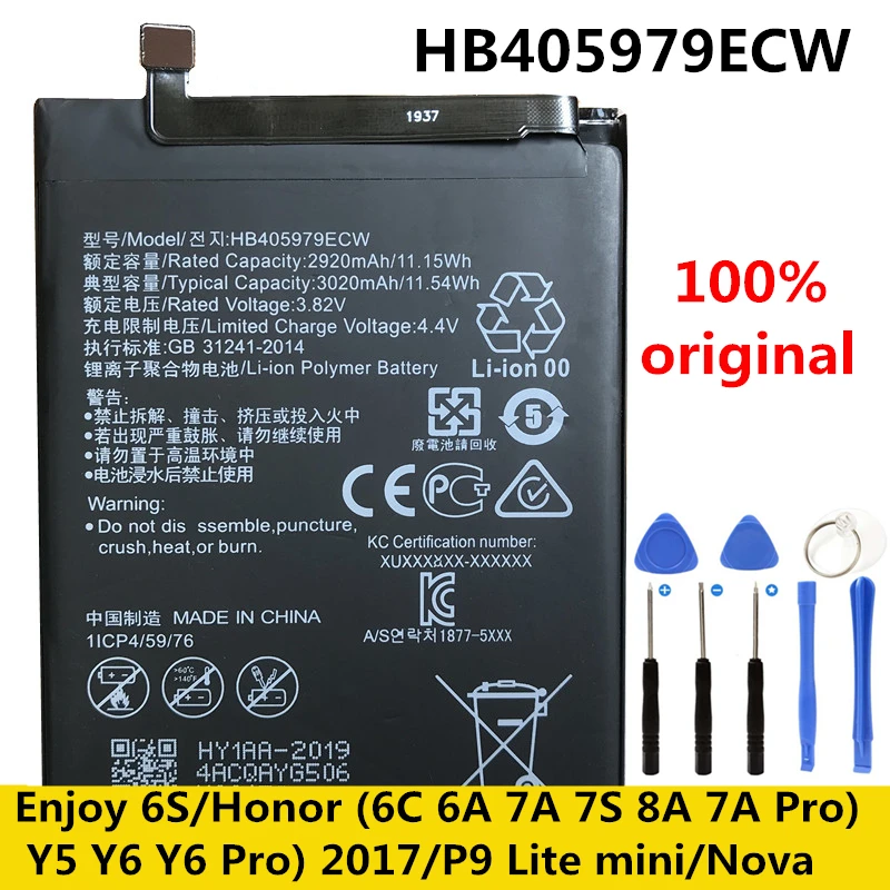 New 100 Original Hb405979ecw Battery For Huawei Honor 6a Pro Dli L42 Replacement Mobile Phone Batteries Mobile Phone Batteries Aliexpress