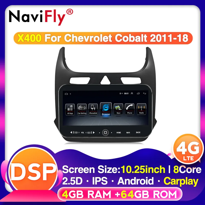 Octa Core 4G RAM 64G ROM 10 25 inch DSP для Chevrolet Cobalt 2 2011 2018 carplay camera wifi USB|Мультимедиаплеер авто| |