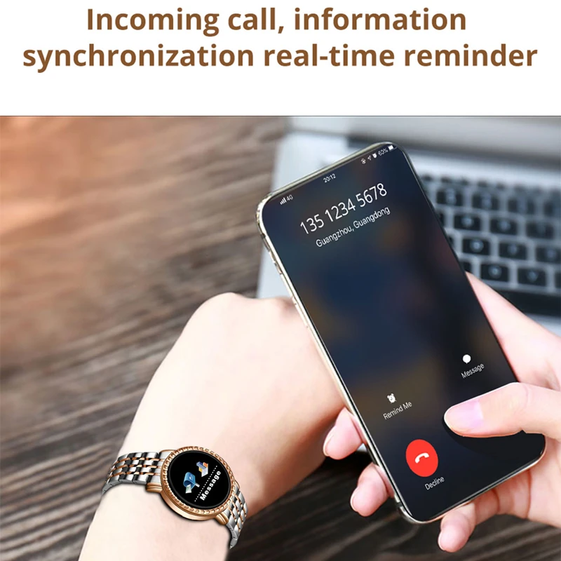 LIGE New Fashion Smart Watch Women Waterproof Heart Rate Blood Pressure Monitoring Pedometer Smart watch Ladies  for Android IOS