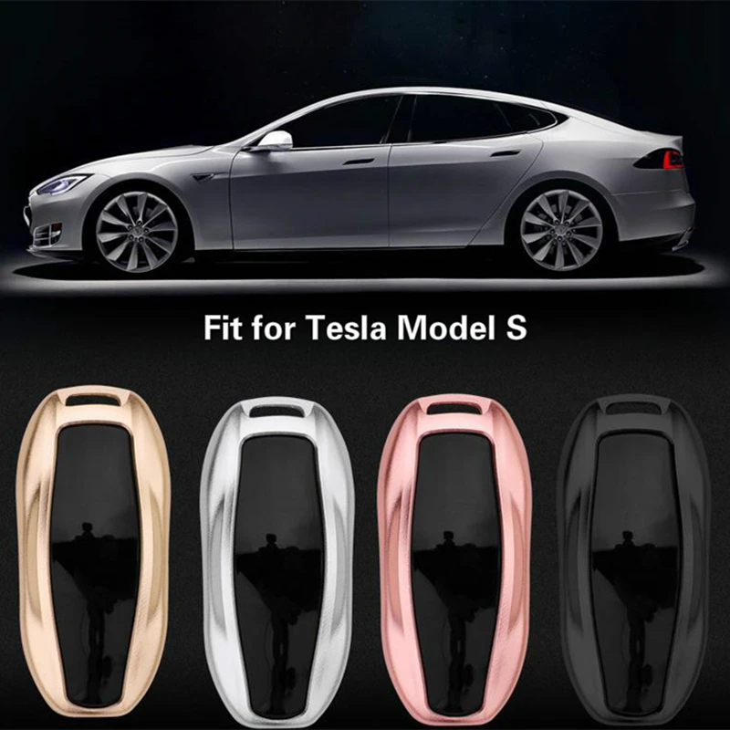 US Leather Car Smart Remote Key Fob Case Holder Cover Fit For Tesla Model X S US Leather Car Smart Remote Key Fob Case Holder Cover Fit For Tesla Model X S
