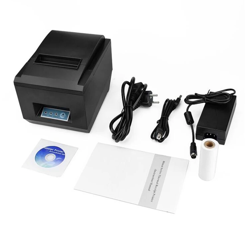 Thermal Ticket Printer 80mm With Auto Cutter USB Bluetooth POS Receipt Printers High Speed 260MM/s Kitchen Restaurant