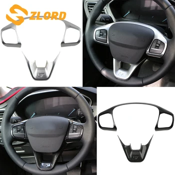 

Zlord Steering Wheel Cover Sticker ABS Chrome Trim Accessories Case For Ford Focus St 2019 2020 Car Styling