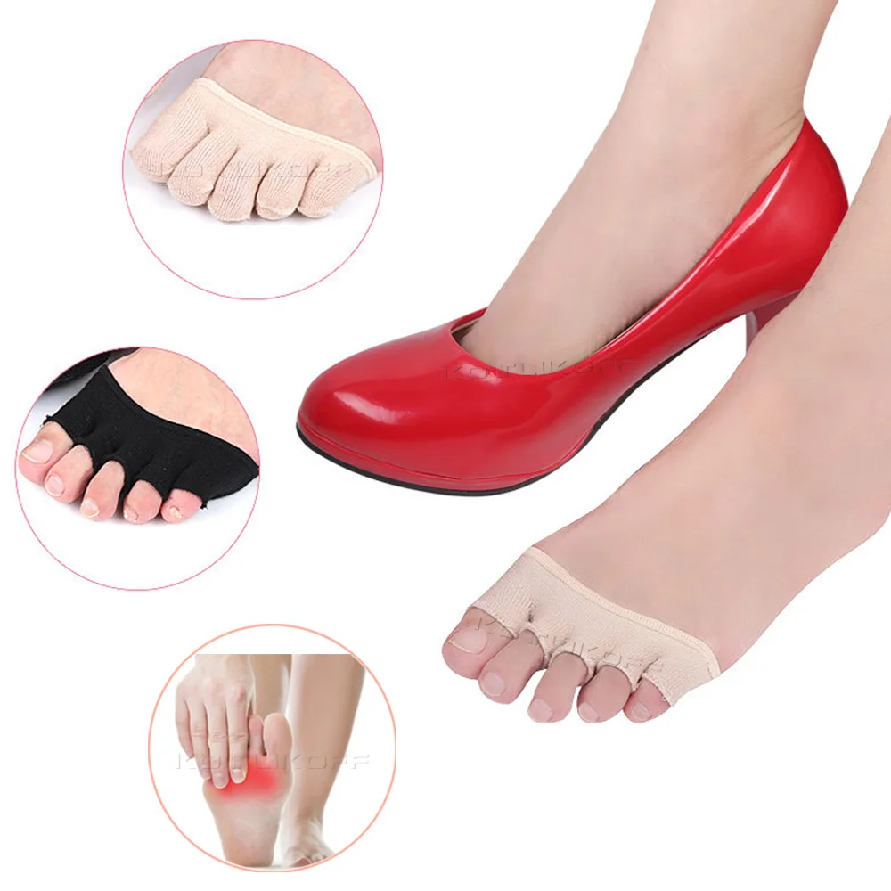 KOTLIKOFF Cotton Half Insoles Pads Foot Care Insoles Forefoot Pain Relief Massaging Metatarsal Toe Support Pads Forefoot