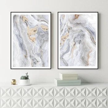 

Gray Marble Poster Nordic Wall Art Agate Canvas Posters and Prints Painting Pictures For Living Room Modern Home Decoration