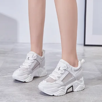 

Fashion sports women's shoes mesh cloth wild thick bottom student sports shoes running casual women's shoes BG-95