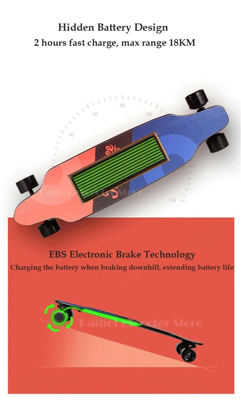 Electric Scooter Adult Four Wheels Electric Scooters Brushless Motor 36V 960W Electric Skateboard Longboard 40KMH (11)