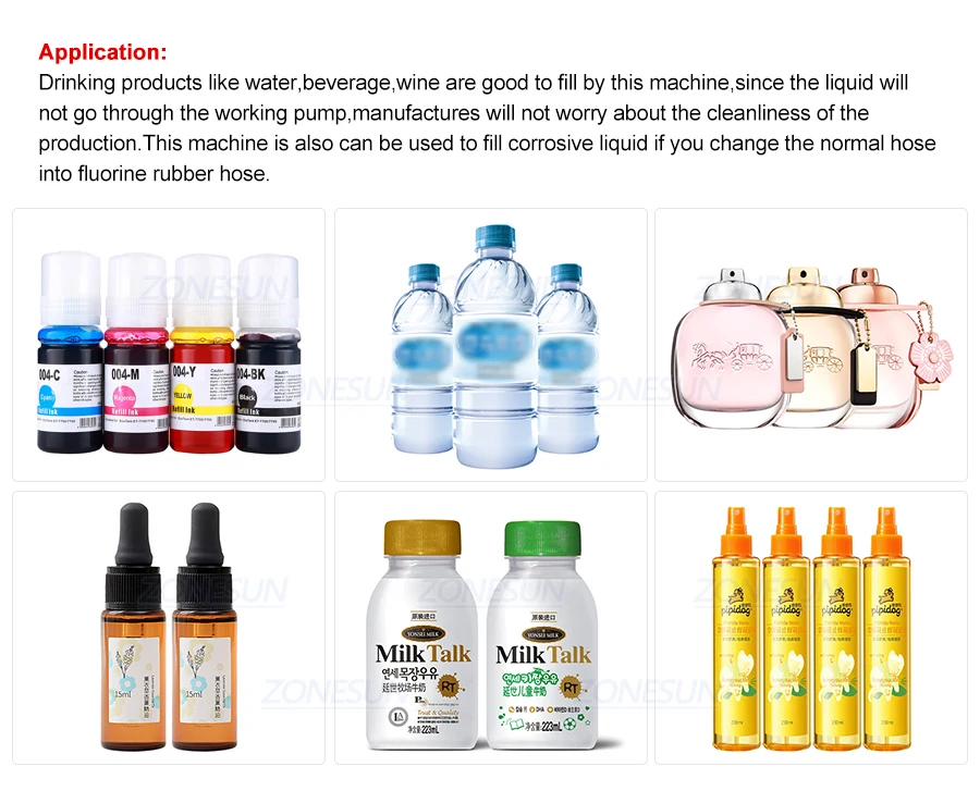 ZONESUN ZS-DTPP4B Automatic 4 Nozzles Peristaltic Pump Liquid Filling Machine