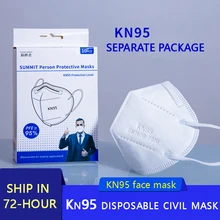 10 200 шт. KN95 маска для лица Безопасность Респиратор маски рот