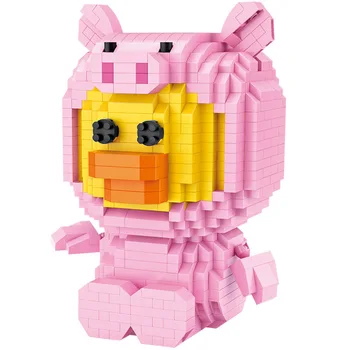 

LOZ 840PCS new DIY micro drill powder pig cube blocks