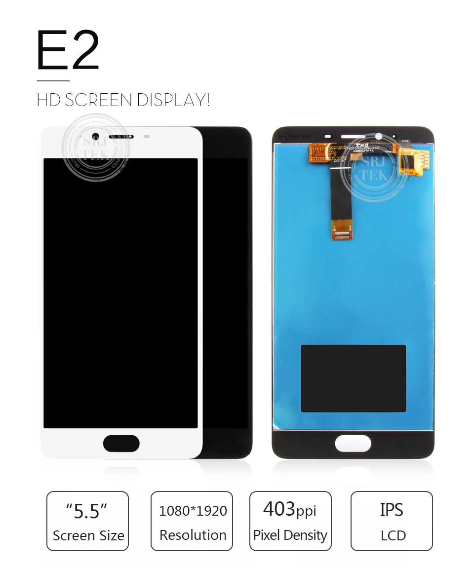 SRJTEK 5,5 дюймов полный для Meizu e2 M741A/Meilan M2E ЖК-дисплей с сенсорным экраном дигитайзер стекло сенсор в сборе запасные части