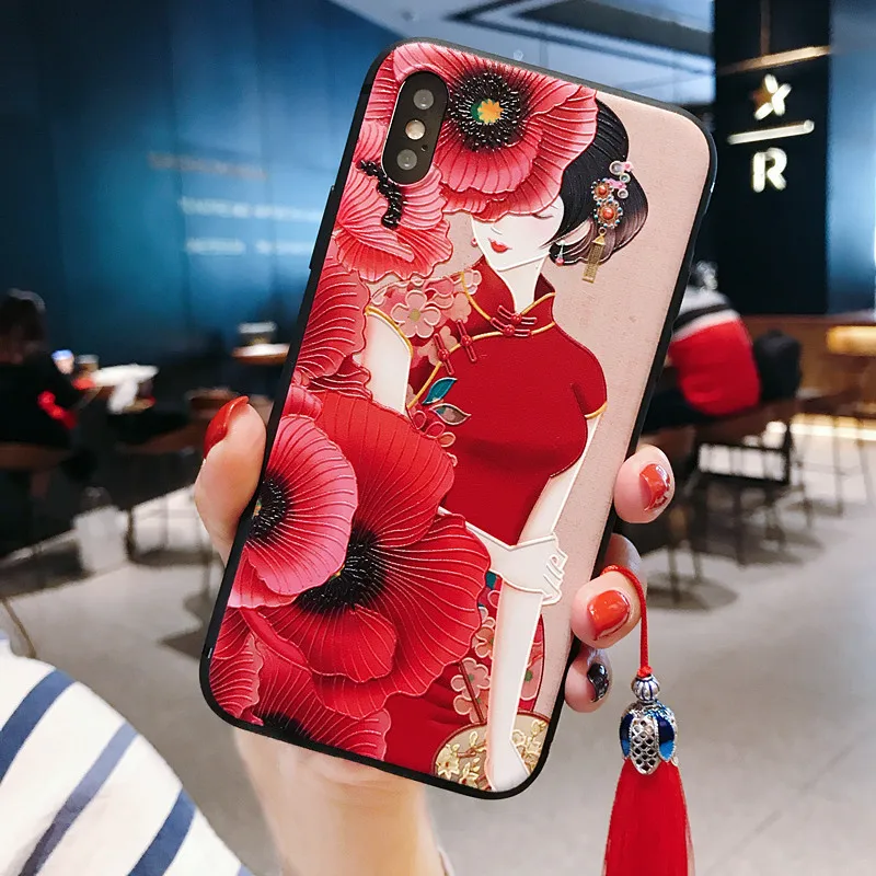Shockproof Bumper Phone Case for Hauwei P20 P30 Mate20 Mate10 Pro Embossed Decorated Retro Fringe Hanging Nova 3 5 4 | Мобильные