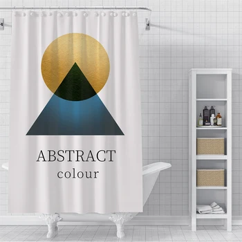 

Custom Multicolor stone Waterproof Shower Bath Curtain Printed Bathroom Decor Various Sizes#2020-06-04-25