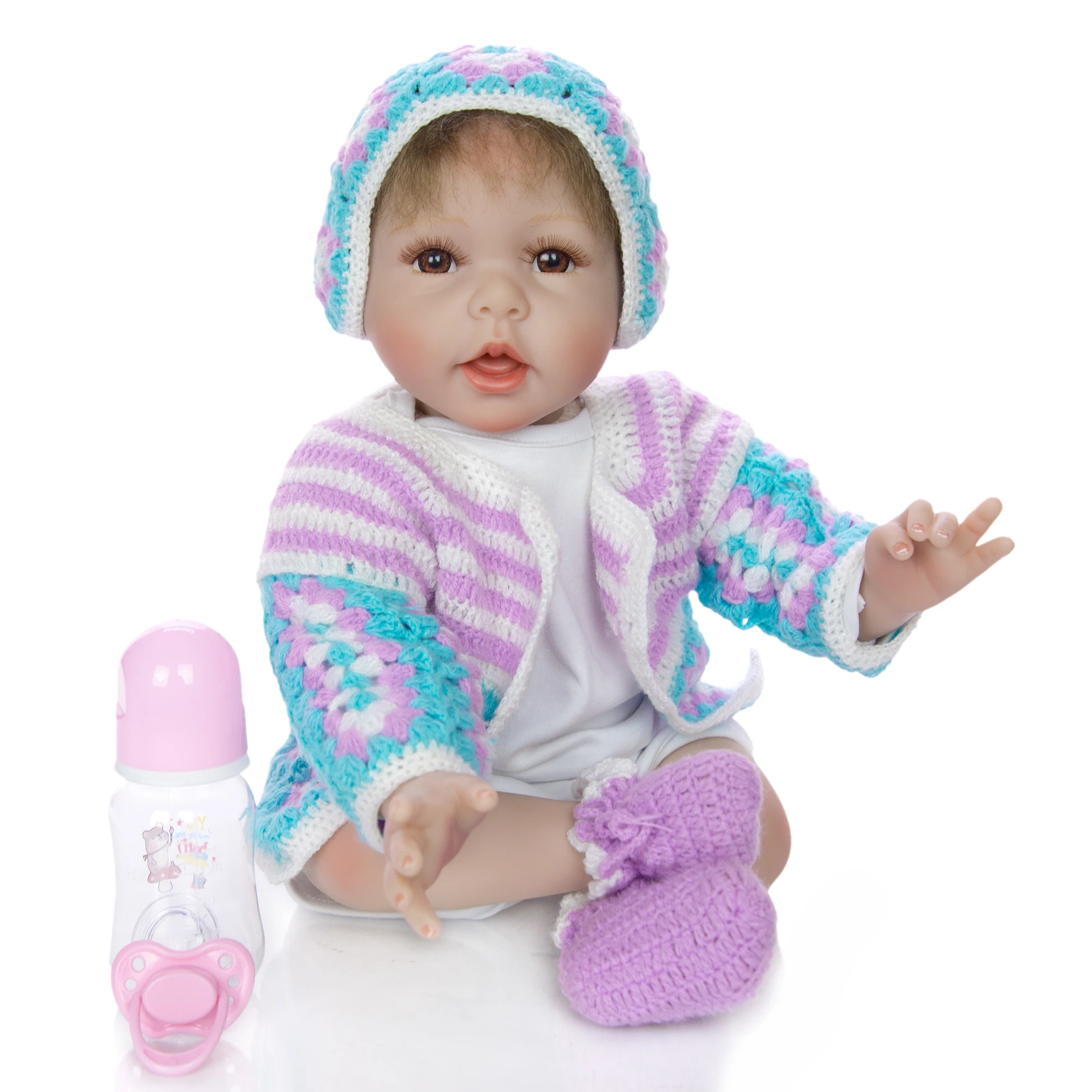 KEIUMI для ручной работы Силиконовая Кукла Reborn Baby Dolls Menina 55 см имитирует говорящий ребенок Reborn Мягкая кукла игрушка милый Playmate для детей