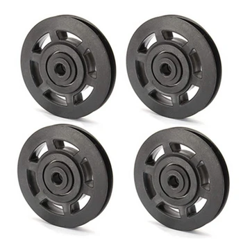 

4Pcs 95mm Universal Bearing Pulley Wheel Cable Fitness Equipments Accessories Gym Equipment Part Wearproof Tool with Long Servic