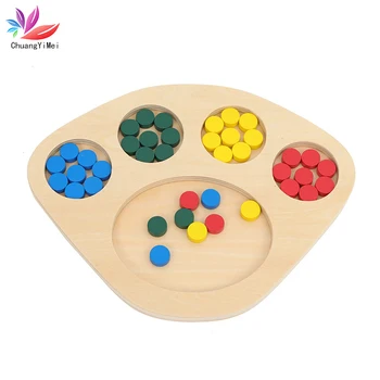 

Wooden Toys Montessori Rainbow Matching Game Educational Color Sorting Toys For Toddlers Baby Preschool Early Learning Toys M059