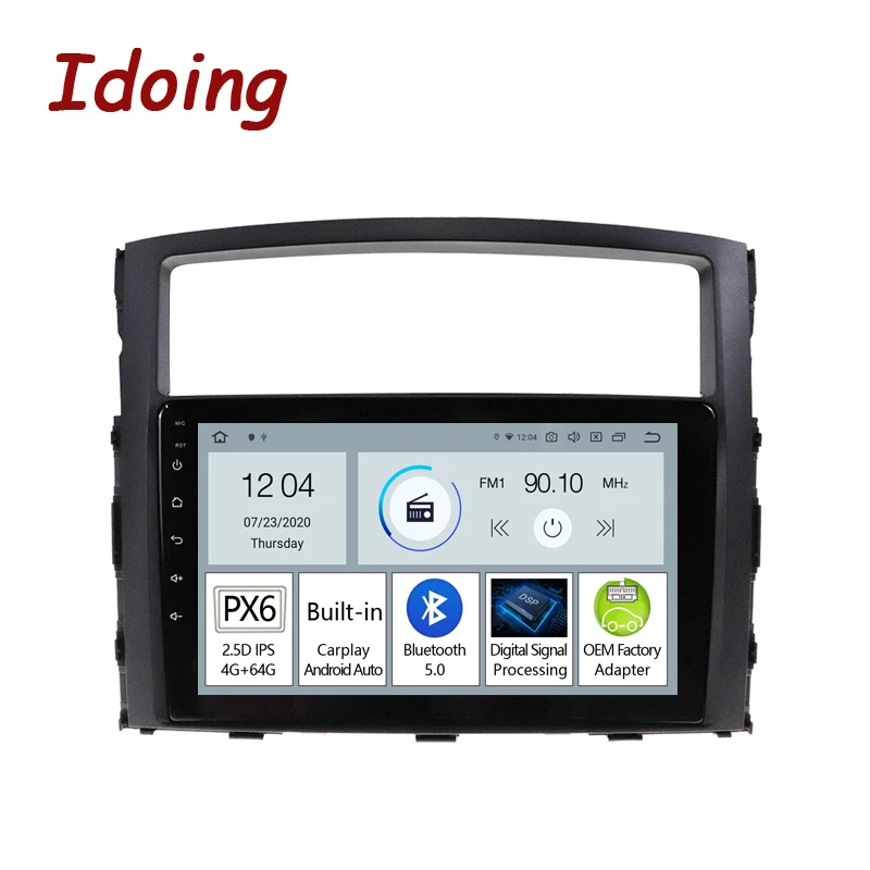Idoing 9 &quotPX6 Android автомобильный Радио мультимедийный плеер для Mitsubishi Pajero 4 V80 V90 2006-2014