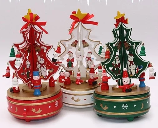 Music Carousel Decorative Ornaments Creative Music Box Ornament Christmas Tree Music Box Fantasy Christmas Wooden Music Box Music Carousel Decorative Ornaments Creative Music Box Ornament Christmas Tree Music Box Fantasy Christmas Wooden Music Box