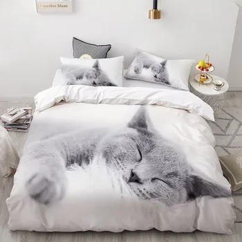 

Quilts and Set Bedding Twins Queen Duvet Cover Double Bed Comforters Children 3D Animal Cat Dog Bed set