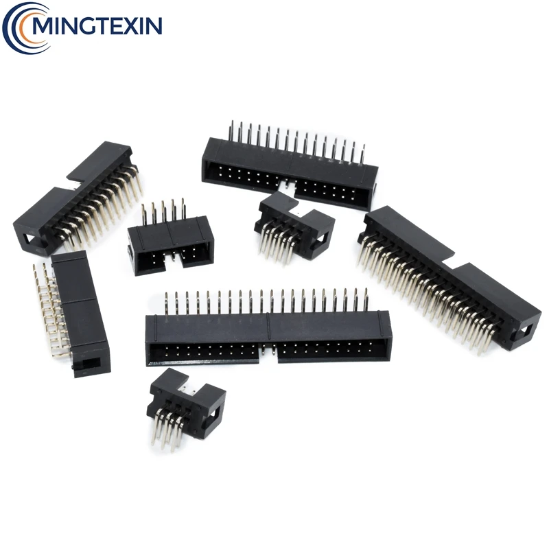 

10PCS DC3 6P 8P 10P 12P 14P 16P 20P 26P 30P 34P 40P 50P 2.54mm Socket Header Connector ISP Male Double-spaced Angle IDC JTAG