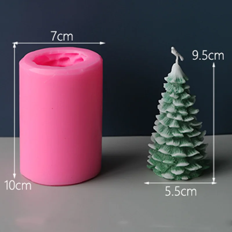 small tree Рождественская елка ароматерапия свечи силиконовые формы украшения дома цветок свечи силикагель плесень DIY мыло формы - Цвет: small tree