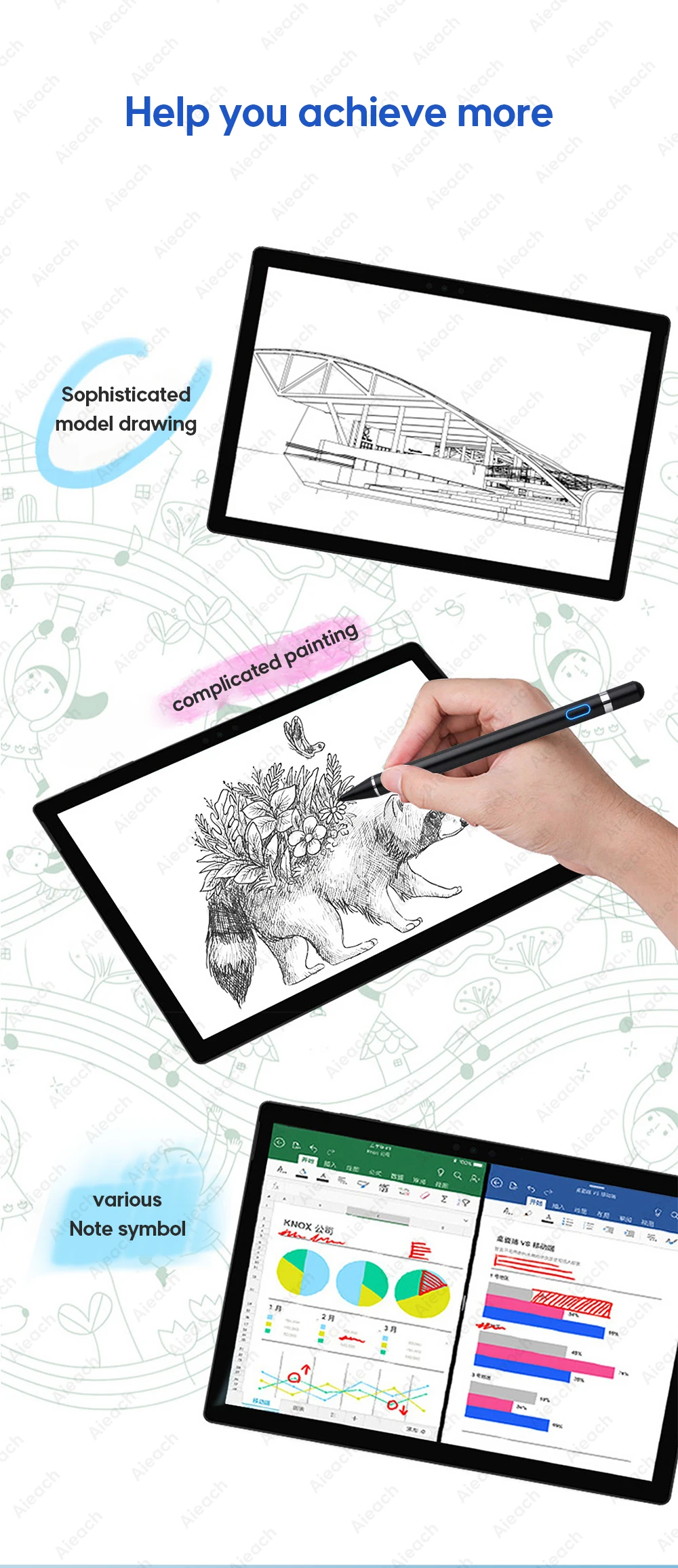 Активный стилус сенсорная ручка для Apple iPad Pro 11 12,9 10,5 9,7 miini 5 Air Smart емкость карандаш для iPhone huawei Xiaomi планшет
