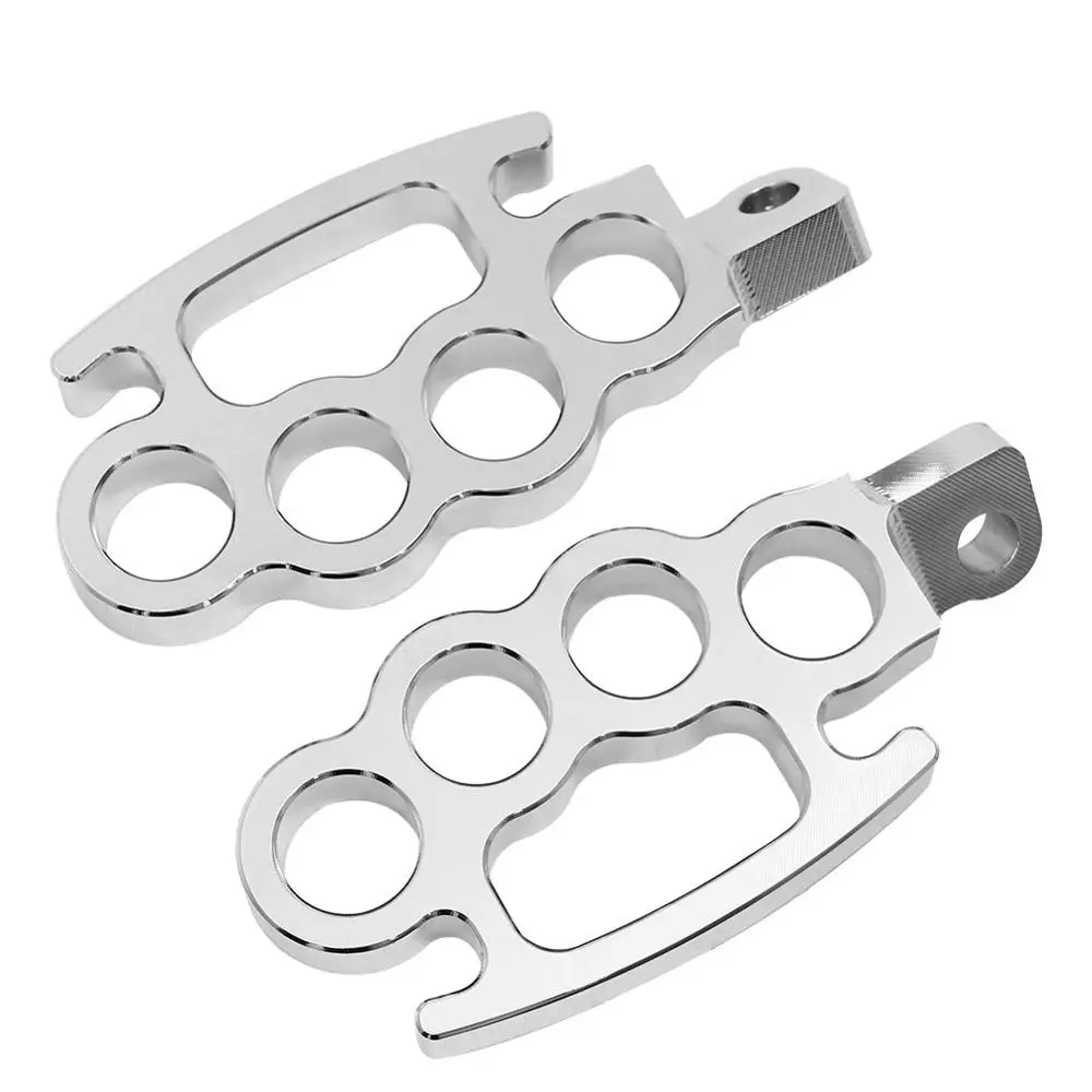 2 цвета Flying Knuckle control подножки универсальные подножки на заказ подножки педали подходят для Harley Sportster серии Iron 883 - Цвет: chrome