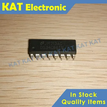 

5PCS/Lot DS34C86TN DS34C86T DIP-16 Quad CMOS Differential Line Receiver