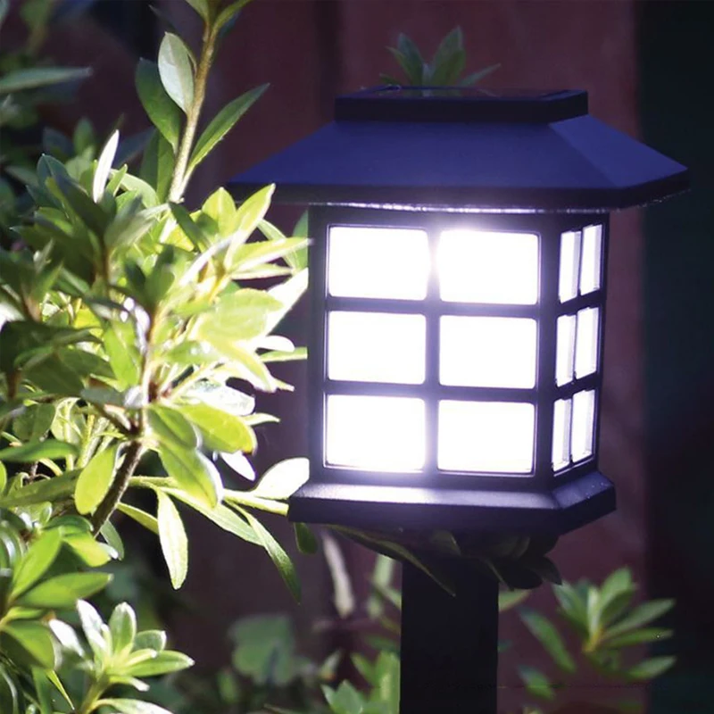 2 шт. светодиодная Солнечная лампа, уличный водонепроницаемый Солнечный садовый светильник, светодиодный уличный светильник, дорожка, пейзаж, ретро энергия, солнечная лужайка, лампа