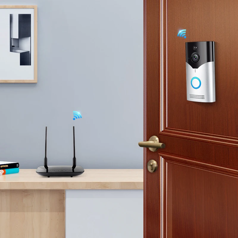 

Wireless WiFi Video Doorbell Camera IP 720P Ring Door Bell Video Intercom Two Way Audio APP Control Infrared Night Vision