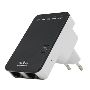 

300M wireless signal repeater WIFI wireless signal amplifier mini wireless relay dual network port EU Plug