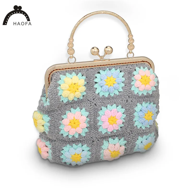 

HAOFA 1pcs/lot New Hand Woven Bags Lady Shoulder Bag Exquisite Handbag For Dinner Party Handbag Mini Cross Body Bag