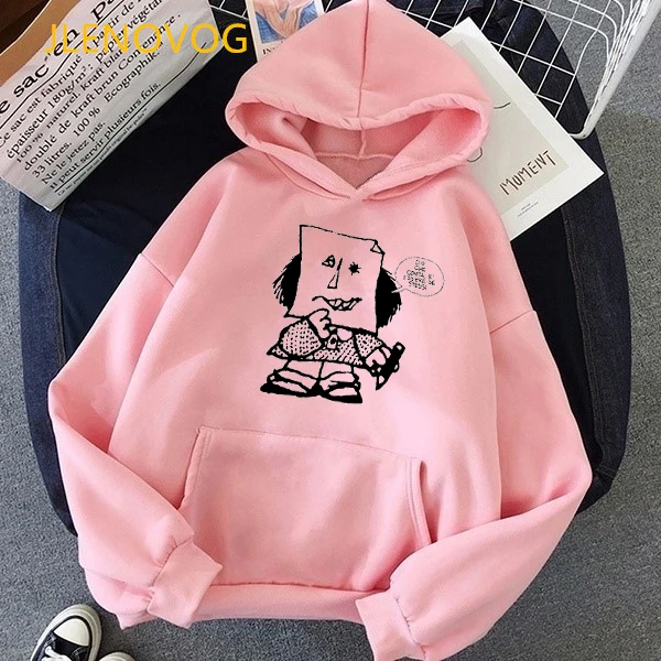 Toda Mafalda Print Hoodies Women Men Hooded Sweatshirts Harajuku Hip Hop Hoodies Sweatshirt Streetwear Tracksuit Winter Clothes