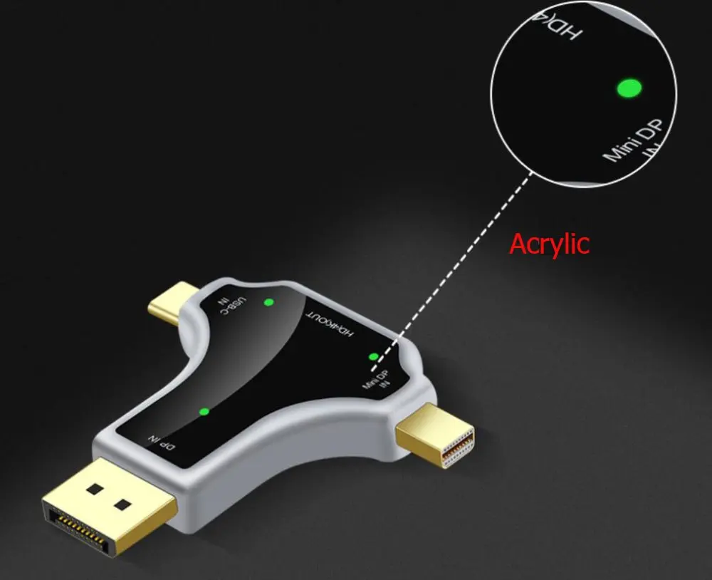 3 в 1 Многофункциональный преобразователь Поддержка 4K Usb3.1 Тип C+ Dp+ переходник с дисплейного порта MiniDP на сигнал Hdmi выход USB-C Кабель-адаптер для Macbook(1,8