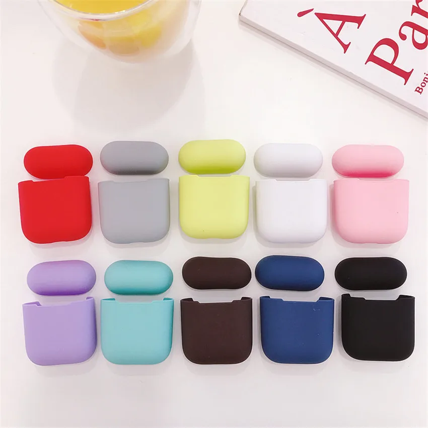 

Hot pin soft silicon Wireless Earphone Charging Cover for Apple AirPods 1 2 Bluetooth Headset case