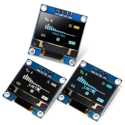 Módulo de exibição oled, 126x64, para arduino azul iic i2c, 4 pinos para comunicação, placa tela lcd de 0.96 polegadas, oled azul para gnd vcc scl sda