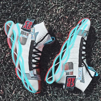 

2020 New Running Shoes for Men Jogging Walking Sports Shoes High-quality Socks Shoes Lace-up Athietic Breathable Blade Sneakers