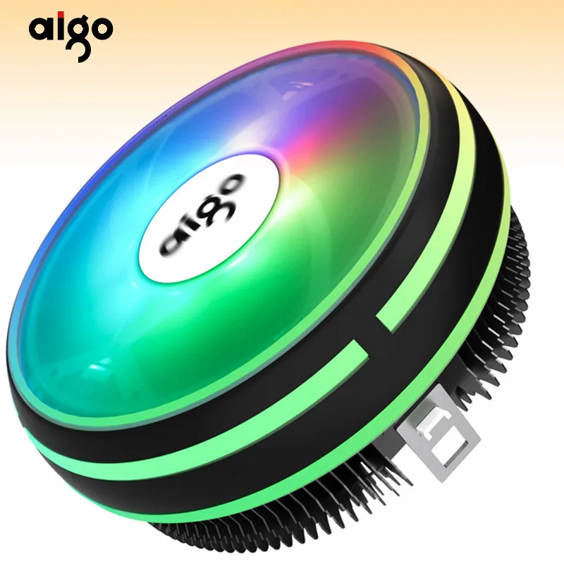 Aigo cpu cooler светодиодный 120 мм cpu охлаждающий вентилятор cpu кулер LGA/115X/775/AM3/AM4 4Pin PC радиатор охлаждения процессора радиатор i3/i5/вентиляторы для центрального процессора