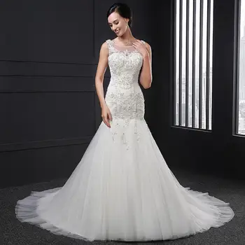 SLJ005 vestido de novia de sirena 2020 vestidos de novia para boda civil sukienka na wesele dla gowicia vestido de novia largo de mujer