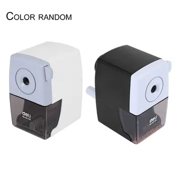 

Deli Metal Pencil Sharpeners For Student Office Hand Crank White and Black Pencil Cutting Machine Stationery Gift 0610B