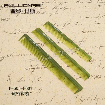 

Hairdressing Comb Hair Salon Transparent Green Tail Pick Flat Head Dual Purpose Comb