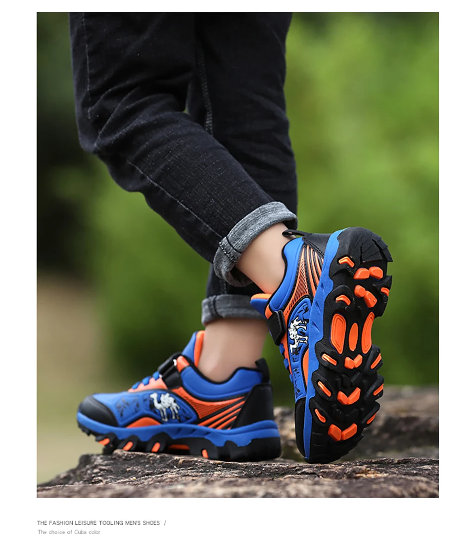 Сумка для занятий спортом на открытом воздухе походные ботинки подростков для альпинизма, трекинга обувь для мальчиков зимние ботильоны Детские классические кроссовки