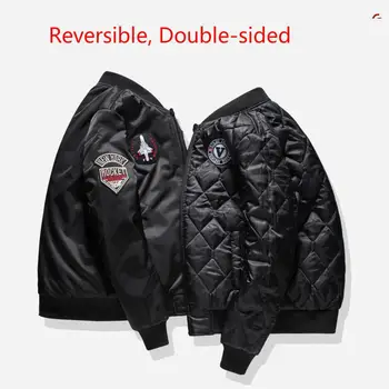 

Autumn men's jacket male student Korean version reversible, Double-sided Wearable INS embroidery baseball uniform