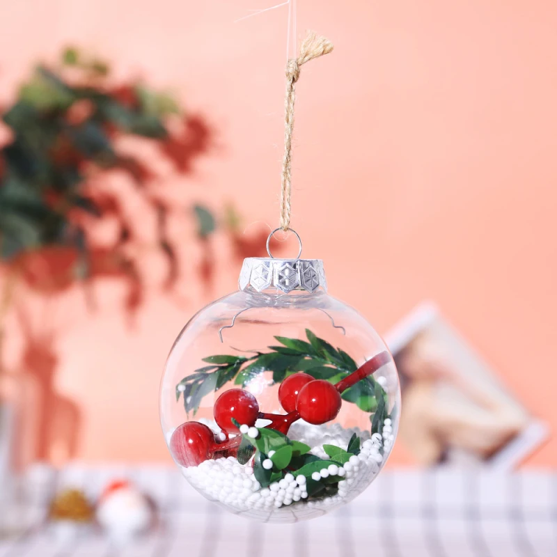 Рождественские вечерние украшения для дома, Рождественская прозрачная подвесная игрушка для рождественской елки, шар для Рождественского украшения, подарки