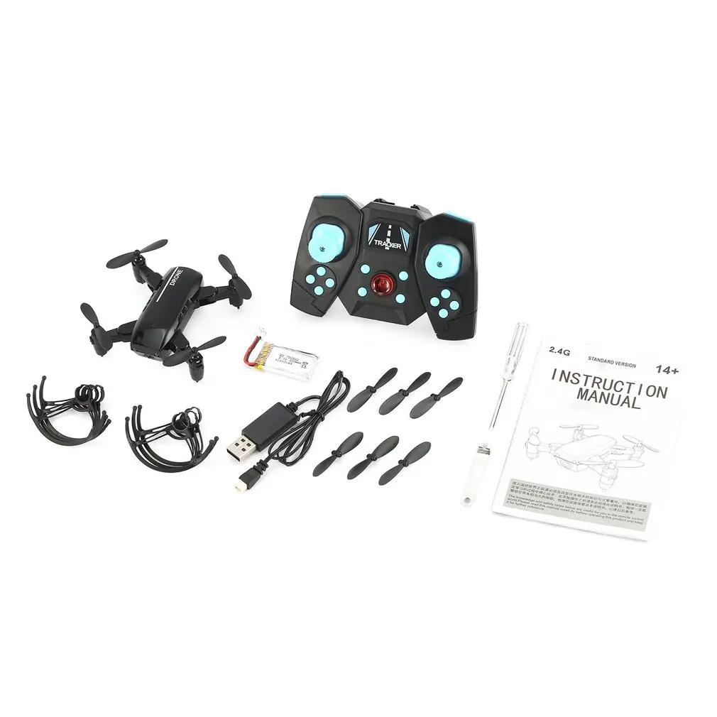 

801 2.4G Mini Foldable Drone Headless Mode One-key Return 360 Degree Eversion Flip Speed Switch RC Quadcopter with LED Light ht
