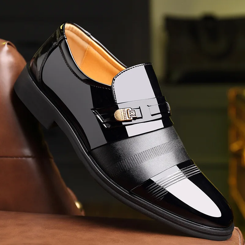 

2018 New Style MEN'S SHOES Casual Business Shoes Mixed Colors Formal Wear Leather Shoes Low Heel Business Leather Shoes