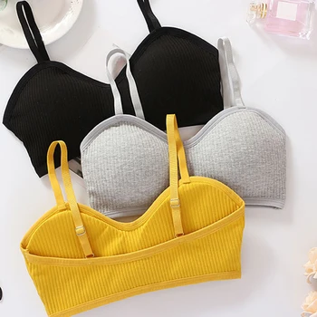 

Young Girl Padded Tube Top Fashion Women Sports Beautiful Back Wrap Chest Ladies Solid Soft Wrapped Chest Breathable Tube Top